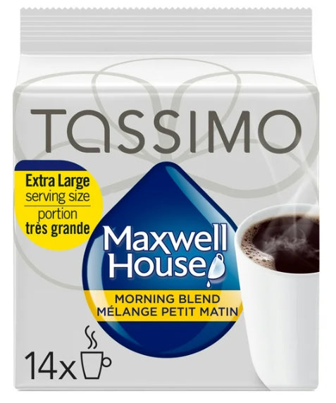 Tassimo Maxwell House Morning Blend Coffee Single Serve T-Discs, 14 ct Box, 123g