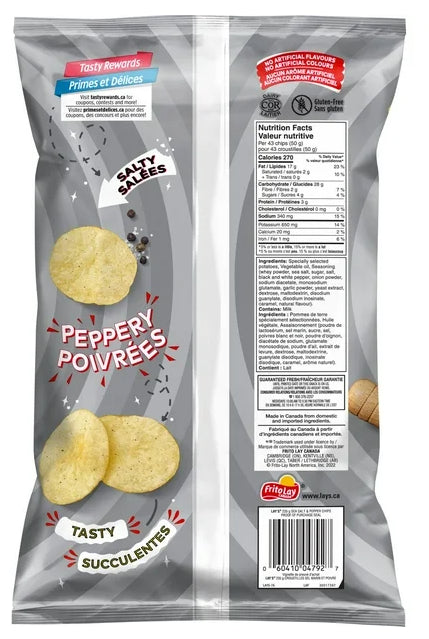 Lay's Sea Salt & Pepper Flavored Potato Chips, 235g