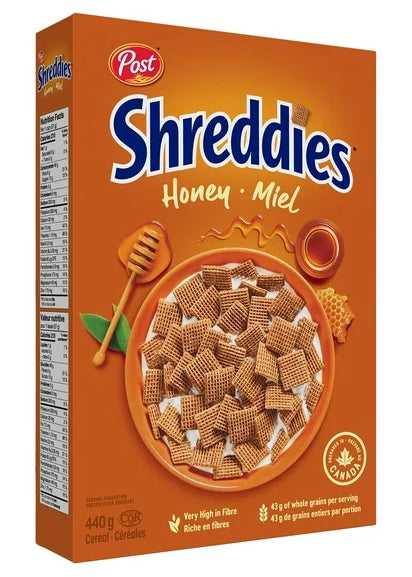 Post Honey Shreddies Breakfast Cereal, 440g