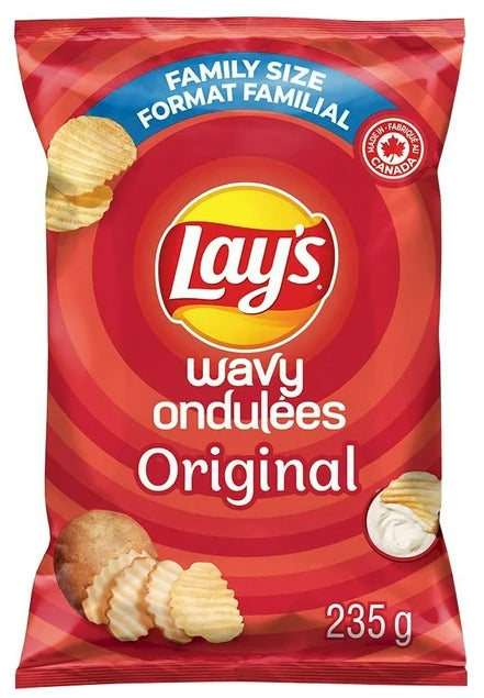 Lay's Wavy Original Potato Chips, 220g