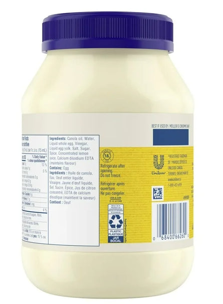 Hellmann's Real Mayonnaise, 890 mL