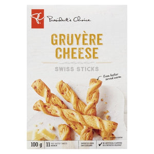 President's Choice Gruyere Cheese Swiss Sticks, 100g