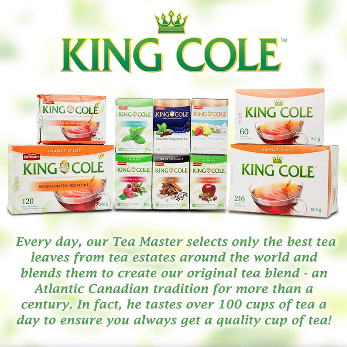 King Cole Orange Pekoe Tea Bags (216 Count), Premium Quality Loose Leaf Tea Bags