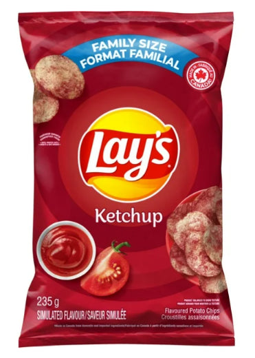 Lay's Ketchup Flavored Potato Chips, 220g (4 Pack)