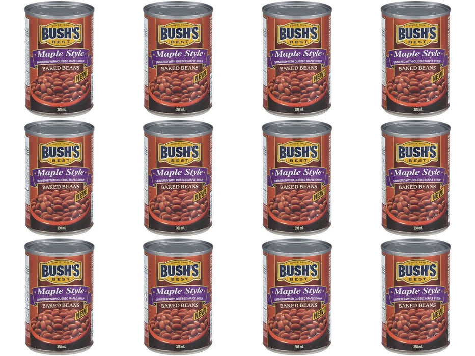 Bush's Best Maple Style Baked Beans/Quebec Maple Syrup 398ml/13.5oz 12 Cans