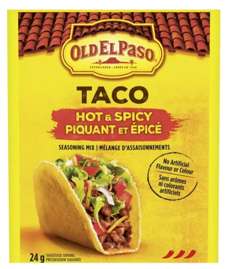 Old El Paso Taco Seasoning Mix Hot & Spicy, 24g