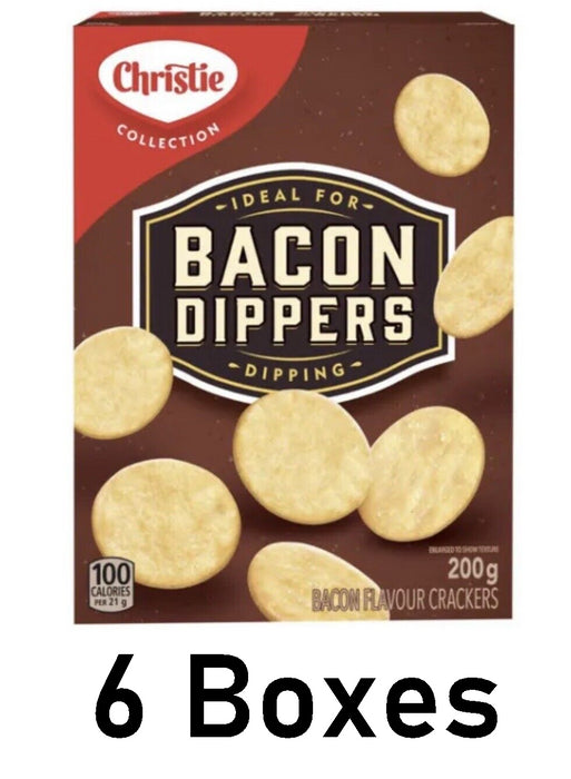 Christie Bacon Dippers Crackers, Ideal for Dipping, 200g/7.05oz Each 6 Boxes