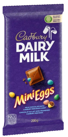 Cadbury Dairy Milk, Mini Egg Chocolatey Candy Bar, 200g