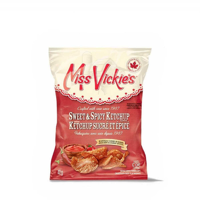 Miss Vickie's Sweet & Spicy Ketchup Potato Chips 1.4oz/40g 8 BAGS