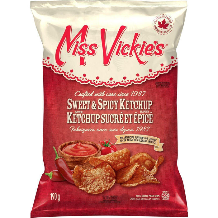 Miss Vickie's Potato Chips Sweet & Spicy Ketchup, 190g/8oz 3 BAGS - CanadaGrocery