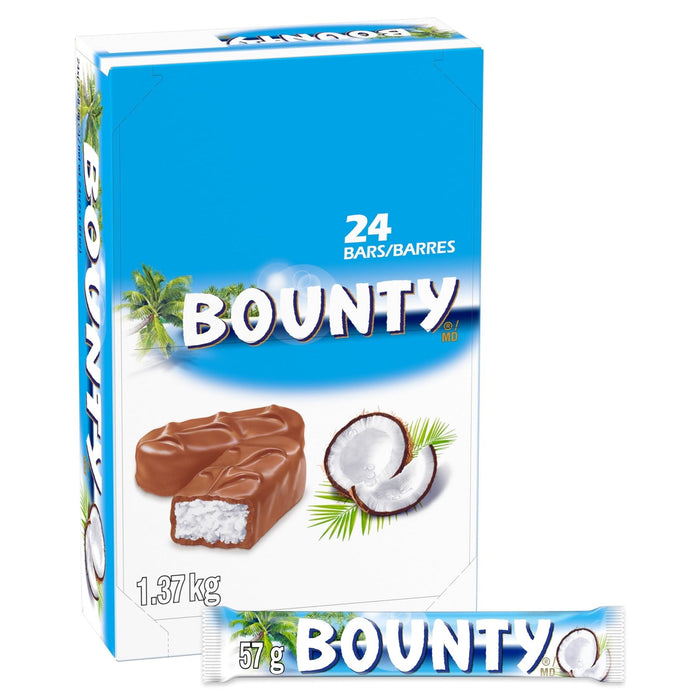 Bounty Coconut Chocolate Bars Case, 24x57g