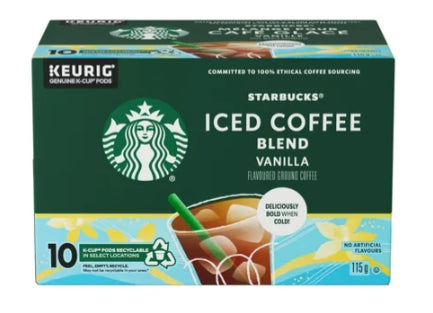 Starbucks Vanilla Naturally Flavored Iced Coffee Blend, K-Cups,  115g