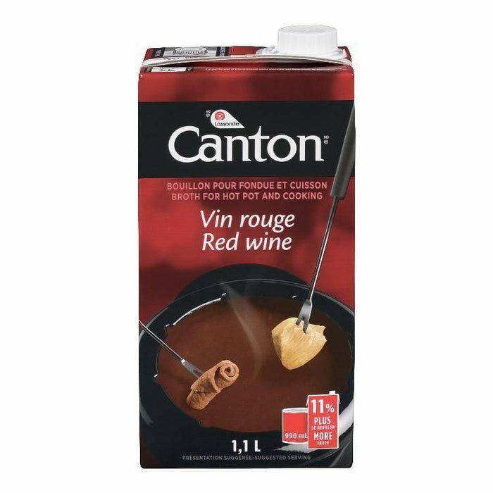 Canton Fondue Broth for Hot-Pot & Cooking Red Wine 1.1L Each 2 Cartons