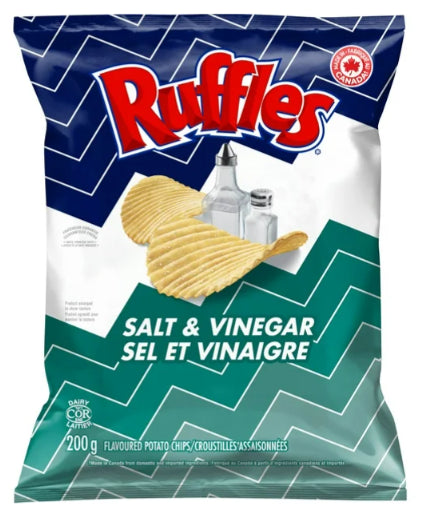 Ruffles Salt 'n Vinegar Flavored Potato Chips, 200g