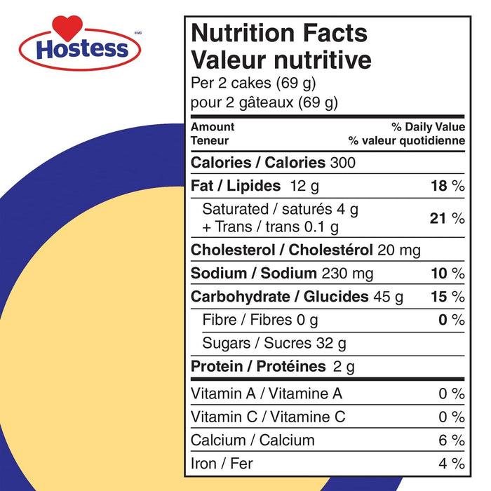 Hostess Vanilla Cupcakes 206g/7.3oz Box