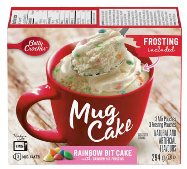 Betty Crocker Mug Cake Rainbow Bit Flavor Frosting 294g