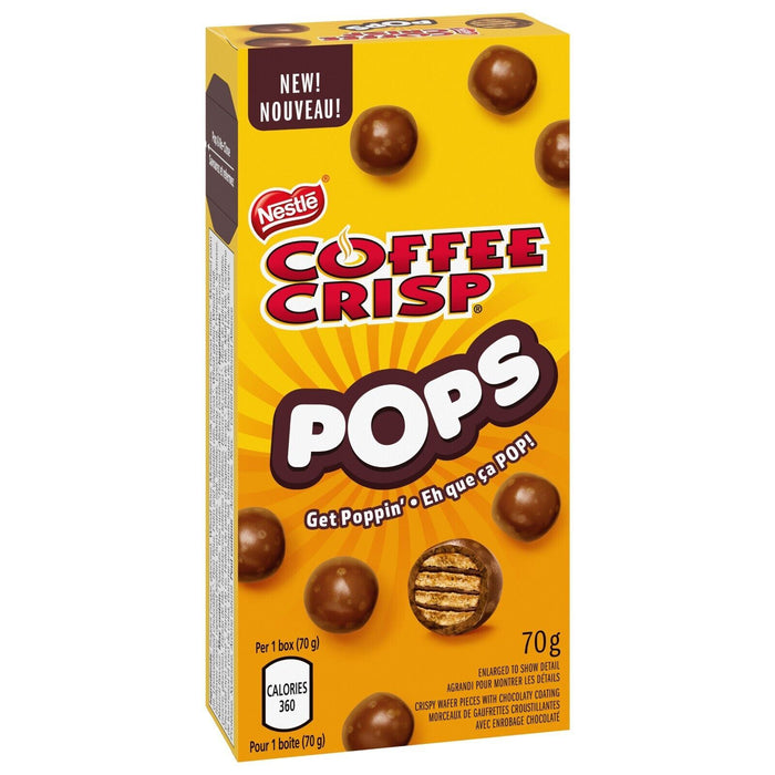 Coffee Crisp Pops Milk Chocolaty Snacks 70g Each 6 Boxes