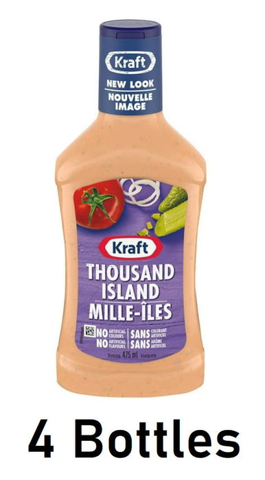 Kraft Thousand Island Stare Salad Dressing 475ml Each 4 Bottles