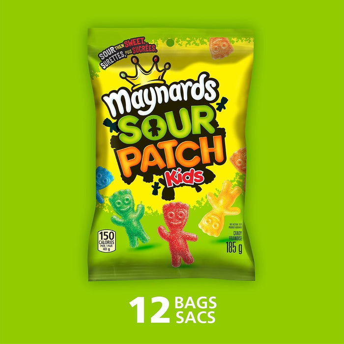 Maynards Gummy Sour Patch Kids Candy 185g/6.5oz Each 12 Bags