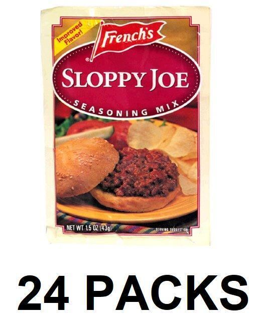 French's Sloppy Joe Seasoning Mix, 1.5oz, 24 PACKS