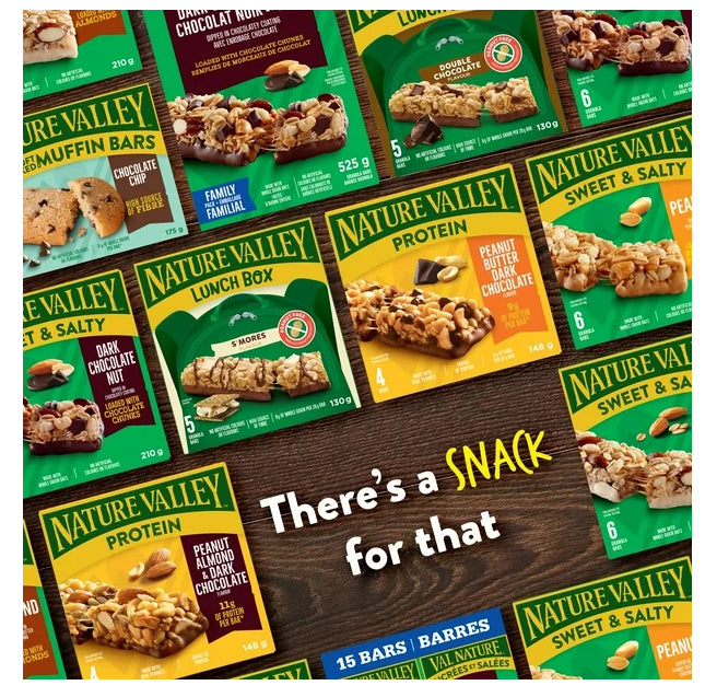 Nature Valley Protein Granola Bars, Peanut Almond and Dark Chocolate, 4 Bars, 148g