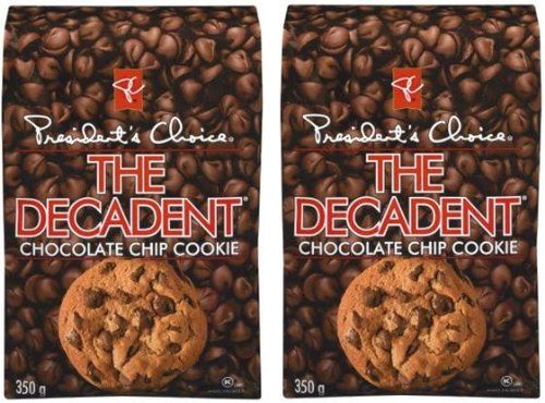 President's Choice The Decadent Chocolate Chip Cookies 12.2oz Each 2 Packages