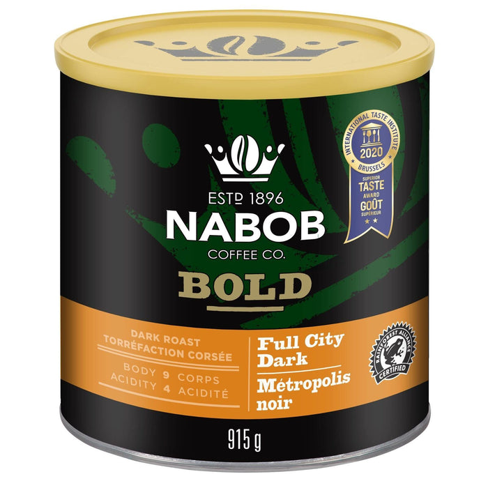 NABOB Full City Dark Ground Coffee, 915g/32.27oz 6 Containers