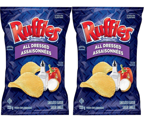 Ruffles All Dressed Potato Chips 200g 2 BAGS - CanadaGrocery