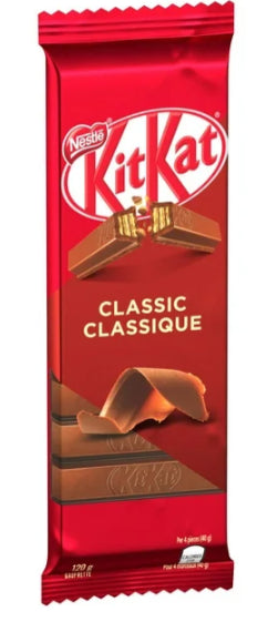 Nestle Canadian Kit Kat Classic Chocolate Wafer Bar, 120g