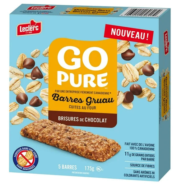 Go Pure Oat Soft Baked Chocolate Chip Bars, 5 Bars, 175g