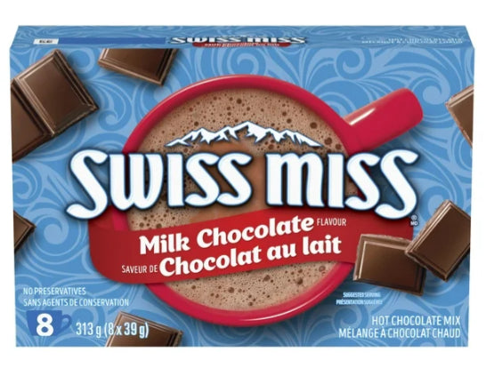 SWISS MISS Milk Chocolate Hot Chocolate Mix, 8 x 39g, 313g