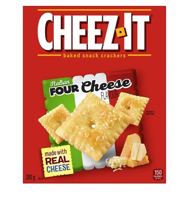 Cheez-It Italian Four Cheese Crackers, 200g/7oz Box