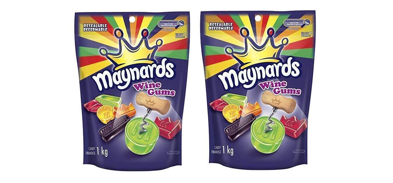 Maynards Wine Gums 1kg 2 x 2.2lb BAGS {Canadian Product}