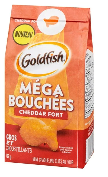 Goldfish Mega Bites Sharp Cheddar Crackers, 167g