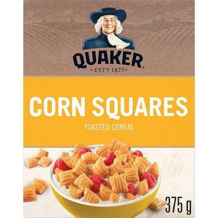 Quaker, Corn Squares, Toasted Cereal, 375g/13oz