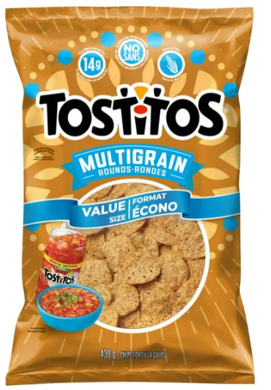 Tostitos Value Size Multigrain Rounds Tortilla Chips, 430g
