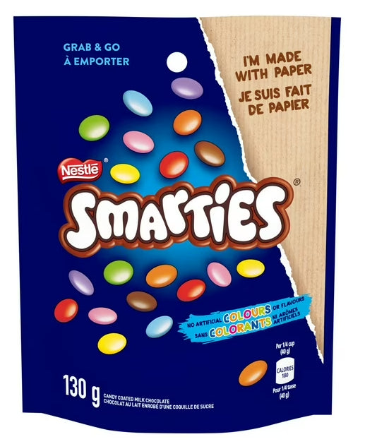 Nestle Smarties Candy Coated Milk Chocolate Bag, 130g