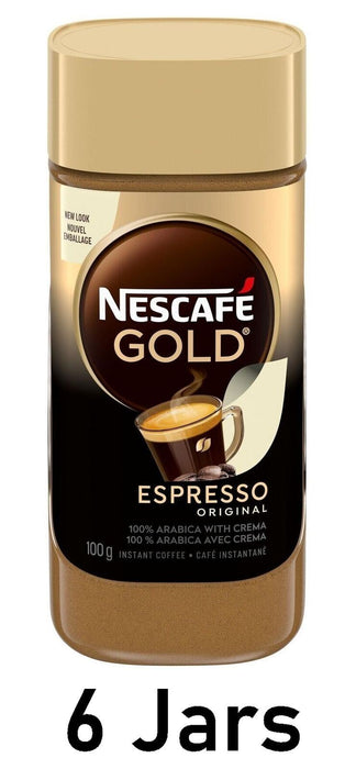 Nescafe Gold Espresso Instant Coffee 100g Each 6 Jars From Canada