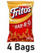 Fritos Bar-B-Q BBQ Corn Chips Large Size 340g Each Frito Lay 4 Bags - CanadaGrocery