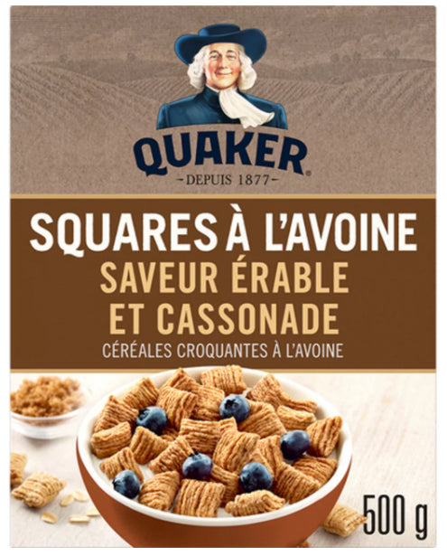 Quaker Oatmeal Squares Cereal Maple and Brown Sugar 500g