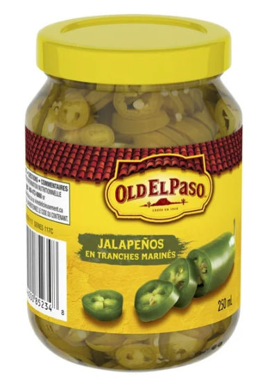 Old El Paso Pickled Sliced Jalapenos, Canned Jalapenos, 250mL