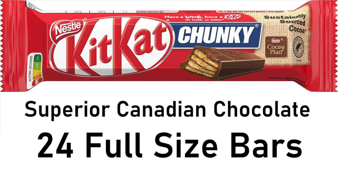 KitKat Chunky Made With Superior Canadian Chocolate 49g Each 24 Full Size Bars