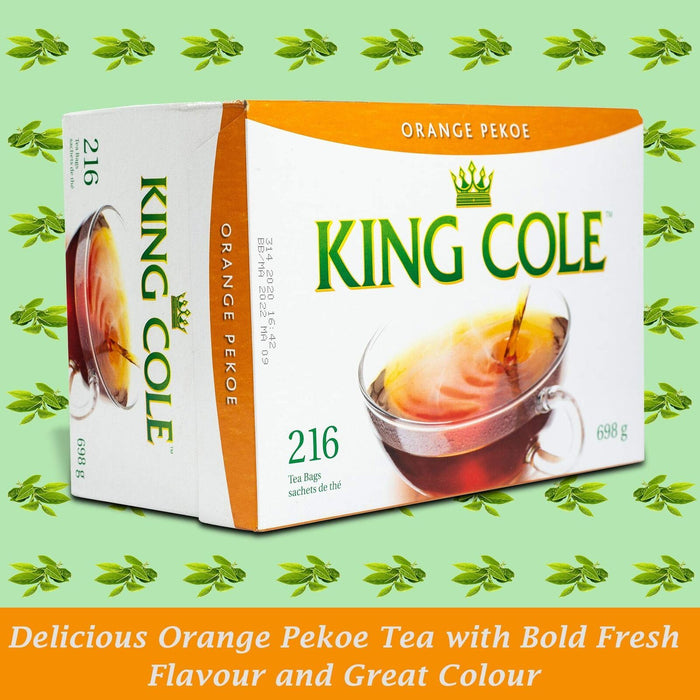 King Cole Orange Pekoe Tea Bags (216 Count), Premium Quality Loose Leaf Tea Bags