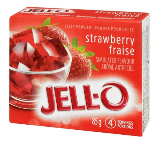 Jell-O Strawberry Jelly Powder, Gelatin Mix, 85g