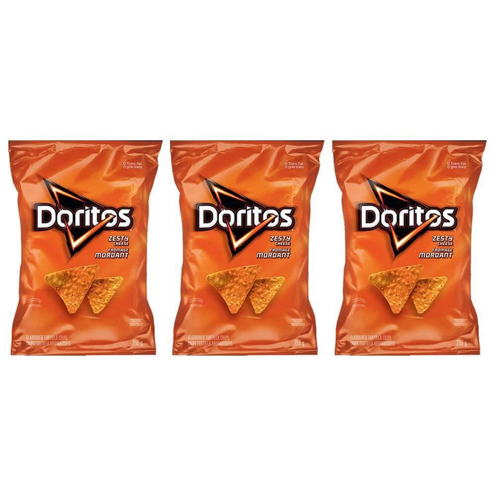 Doritos Zesty Cheese Tortilla Chips, 255g/8.9oz, 3 BAGS