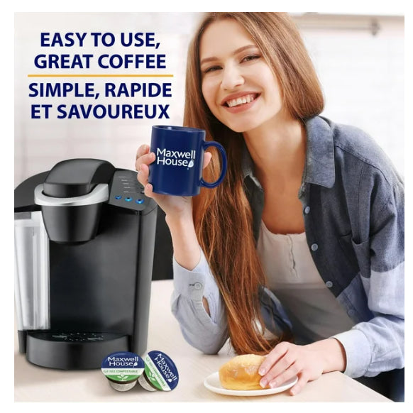 Maxwell House House Blend Coffee 100% Compostable Pods, 12 Pods, 117g