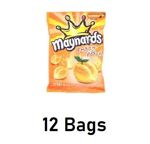 Maynards Gummy Fuzzy Peach Candy 185g Each 12 Bags - CanadaGrocery