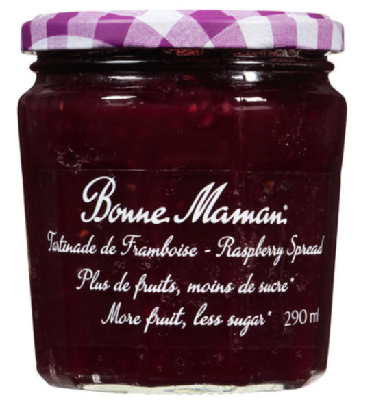 Bonne Maman More Fruit Less Sugar Spread Raspberry 290 ml