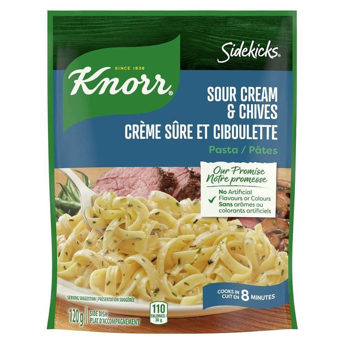 Knorr Sidekicks, Sour Cream & Chives Pasta Side Dish, 120g/4.23oz 8 PACKAGES