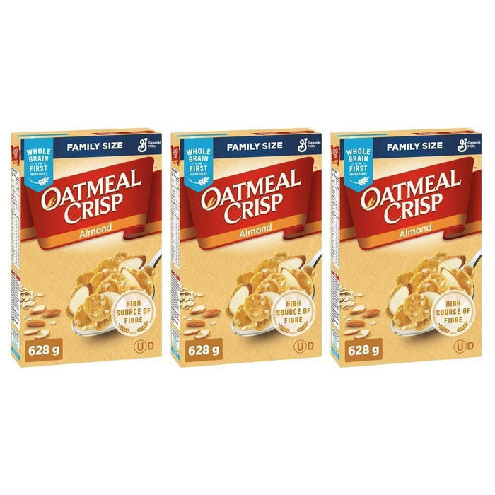 Oatmeal Crisp Almond Cereal Family 628g/22.15oz 3 BOXES